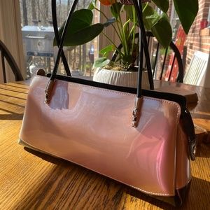 Beijo Light Tan and Black Double Handle Shoulder Bag